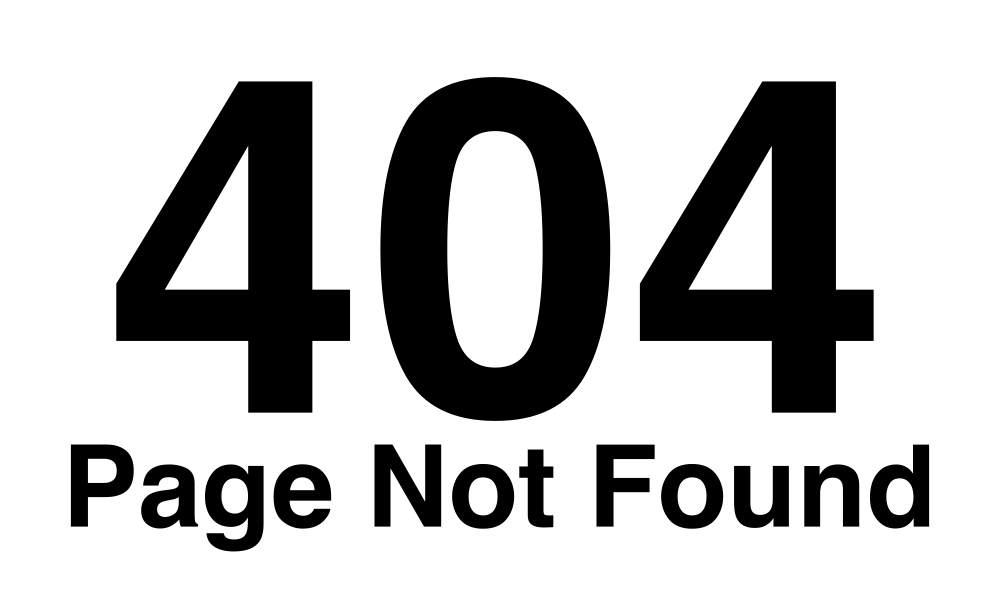 The numbers 404 with the text 