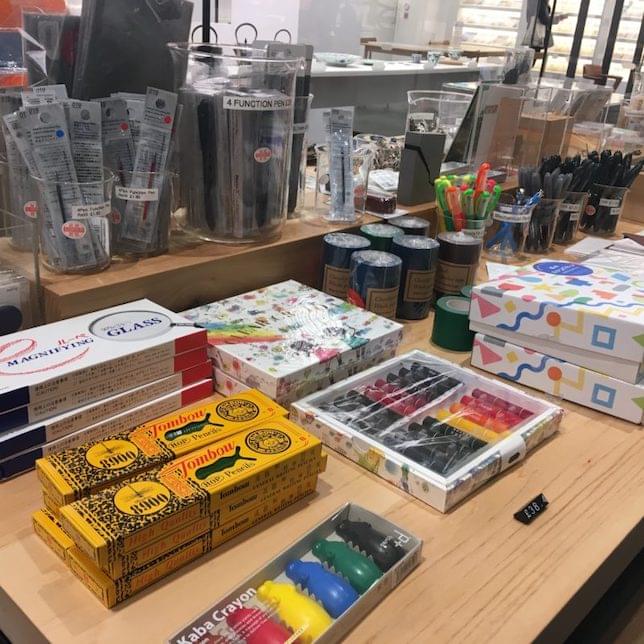 Art supplies in a shop
