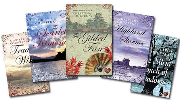 5 book covers in a historical fiction series by the same author