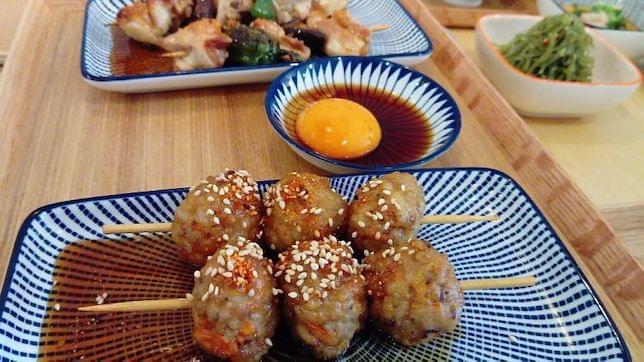 Some Japanese dishes on a restaurant table