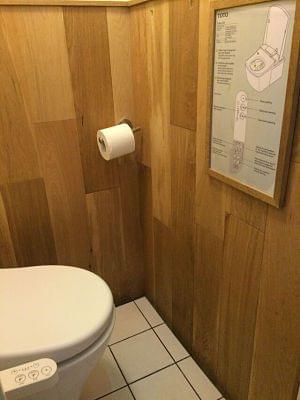A toilet in a restaurant in London