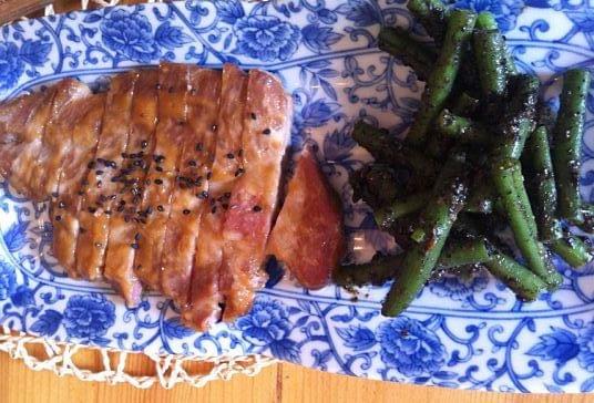 Some Japanese food on a plate